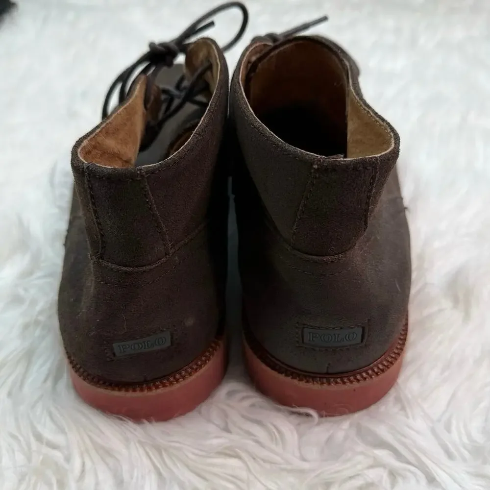Polo Ralph Lauren Torrington Chukka Boots Brown Suede Size 13D Leather